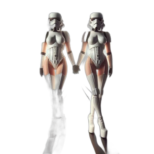 dress, robot, weapon, concept art, 3d render, comic book art, pixel art, outer space transparent PNG cut-out