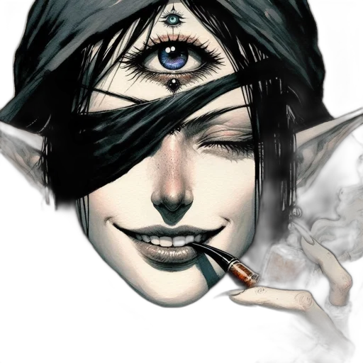 mask, face, jewelry, comic book art, fantasy art, concept art, photorealistic, dark transparent PNG cut-out