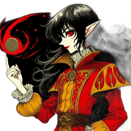 staff, mask, dragon, fantasy art, concept art, anime, pixel art, red transparent PNG cut-out