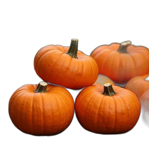 food, 3d render, photorealistic, earth tones, group, pumpkins, fall, season transparent PNG cut-out
