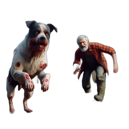 animal, creature, concept art, 3d render, pixel art, photorealistic, aggressive, dog transparent PNG cut-out