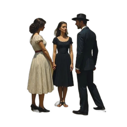 dress, hat, concept art, photorealistic transparent PNG cut-out