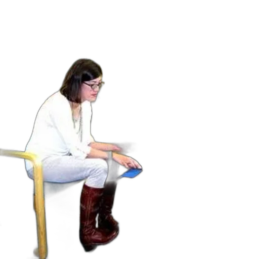 staff, furniture, concept art, 3d render, photorealistic, woman, white, shirt transparent PNG cut-out