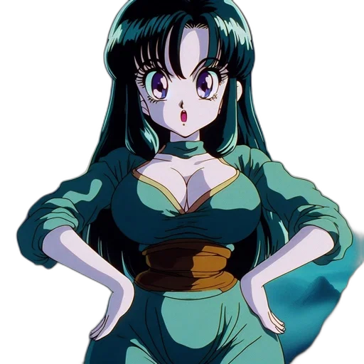 dress, mask, face, anime, vaporwave, cartoon, concept art, green transparent PNG cut-out