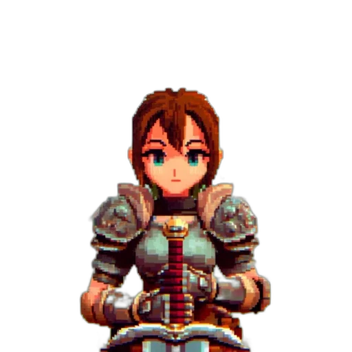 sword, weapon, staff, robot, pixel art, 3d render, fantasy art, concept art transparent PNG cut-out
