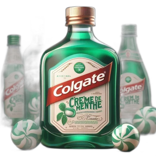 bottle, crown, creature, 3d render, photorealistic, green, creative, art transparent PNG cut-out