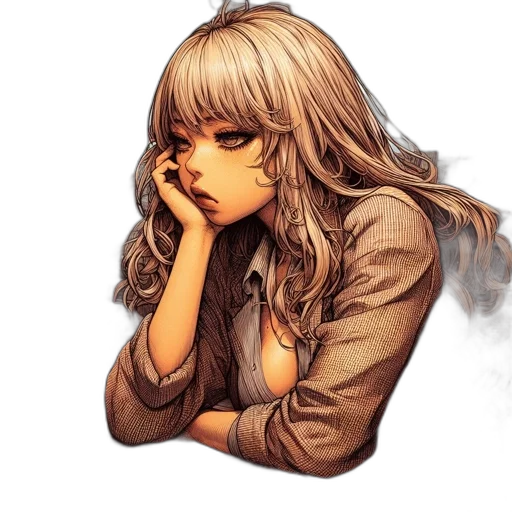 face, hair, staff, mask, anime, watercolor, photorealistic, pixel art transparent PNG cut-out