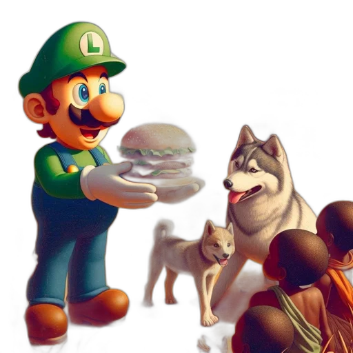 food, animal, creature, staff, concept art, 3d render, pixel art, photorealistic transparent PNG cut-out