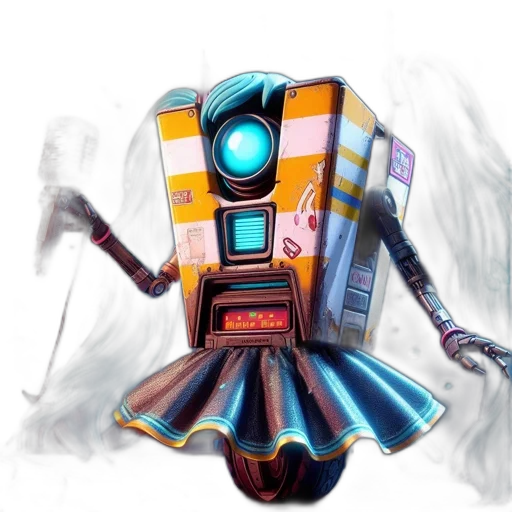 robot, concept art, 3d render, cyberpunk, fantasy art, futuristic, turquoise, hair transparent PNG cut-out