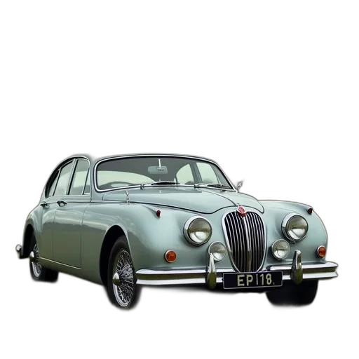car, photorealistic, 3d render, concept art, silver, vintage, parked, grassy transparent PNG cut-out