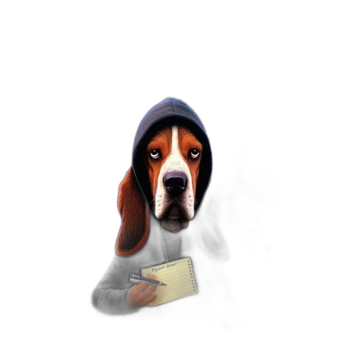 hat, animal, creature, face, photorealistic, 3d render, concept art, pixel art transparent PNG cut-out