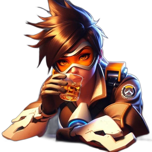 concept art, pixel art, cyberpunk, fantasy art, animated, female, character, orange-accented transparent PNG cut-out