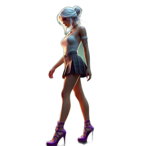 dress, staff, concept art, pixel art, fantasy art, 3d render, neon lights, pastel transparent PNG cut-out