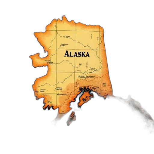 concept art, old, map, alaska, vintage, design, featuring, color transparent PNG cut-out