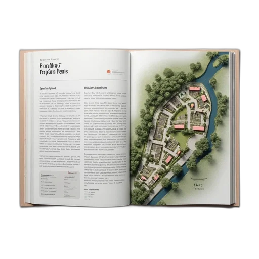 brochure, map, new, project transparent PNG cut-out
