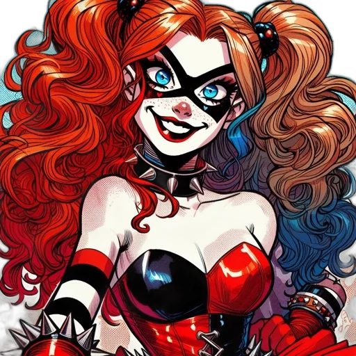 comic book art, cartoon, concept art, animated, character, fiery, red, hair transparent PNG cut-out