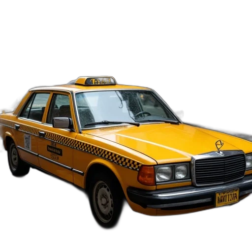 car, photorealistic, 3d render, concept art, pixel art, save, all, taxi transparent PNG cut-out