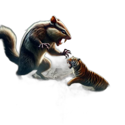 animal, concept art, fantasy art, photorealistic, pixel art, fire, urban, setting transparent PNG cut-out