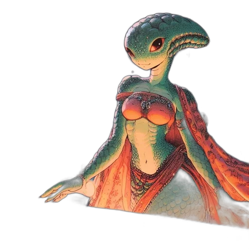 dragon, creature, dress, animal, concept art, watercolor, fantasy art, 3d render transparent PNG cut-out