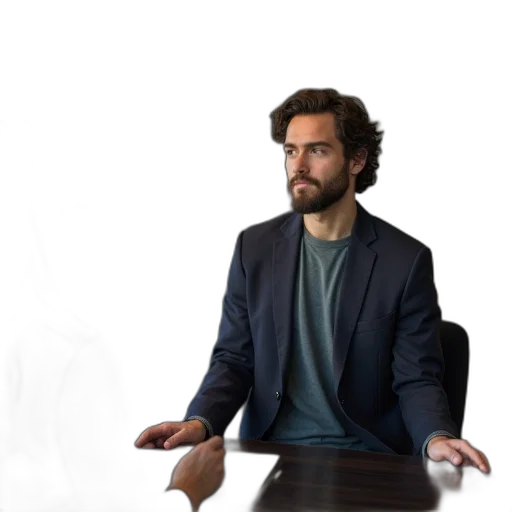 jacket, furniture, staff, hair transparent PNG cut-out