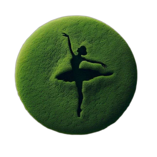 food, jewelry, staff, 3d render, photorealistic, green, ballet, dancer transparent PNG cut-out