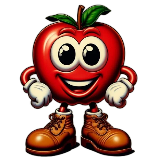 food, robot, shoes, face, 3d render, photorealistic, concept art, pixel art transparent PNG cut-out