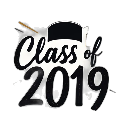 graduation, design, words, class, 2019, graduating transparent PNG cut-out