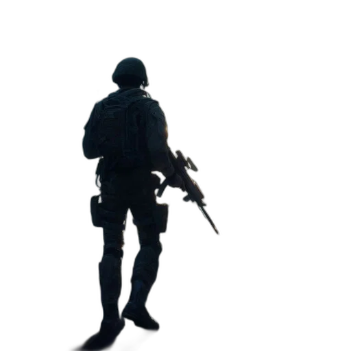 weapon, staff, robot, jacket, concept art, 3d render, pixel art, photorealistic transparent PNG cut-out