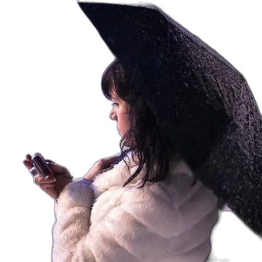 umbrella, hat, jacket, dress, photorealistic, concept art, 3d render, oil painting transparent PNG cut-out
