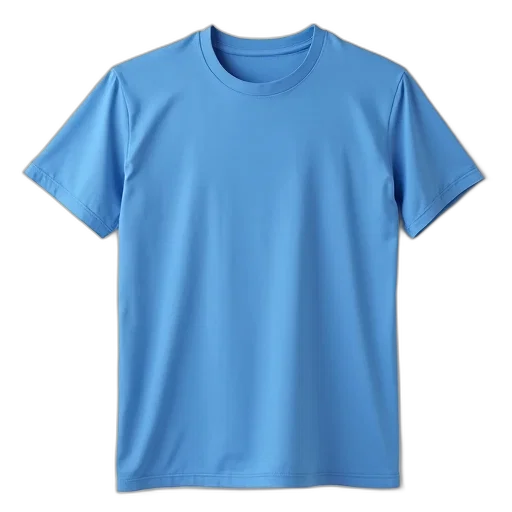 dress, jacket, 3d render, blue, plain, t-shirt, crew, neck transparent PNG cut-out