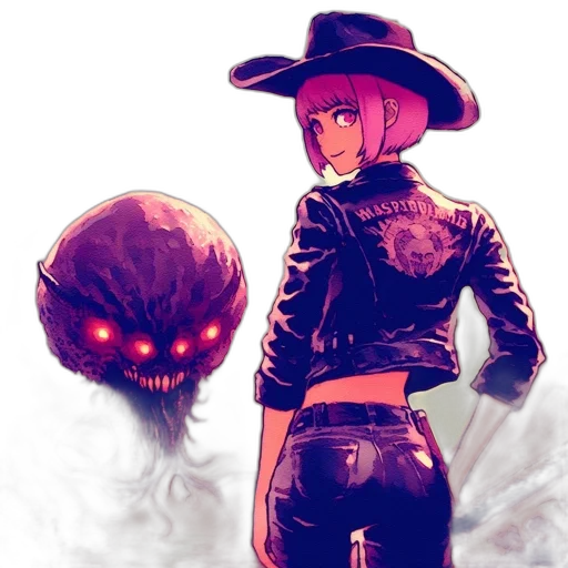 jacket, hat, mask, robot, concept art, comic book art, pixel art, fantasy art transparent PNG cut-out