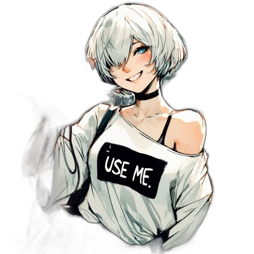 jacket, dress, weapon, face, watercolor, anime, pixel art, concept art transparent PNG cut-out