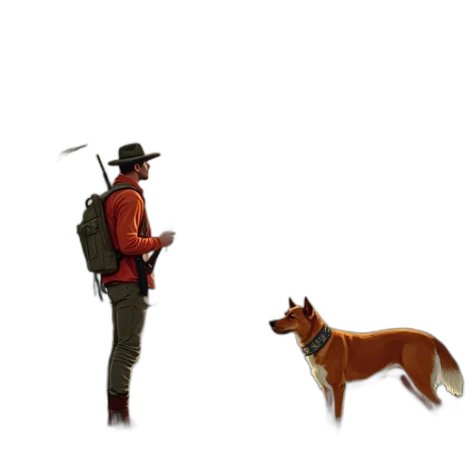 staff, animal, weapon, hat, concept art, pixel art, 3d render, fantasy art transparent PNG cut-out