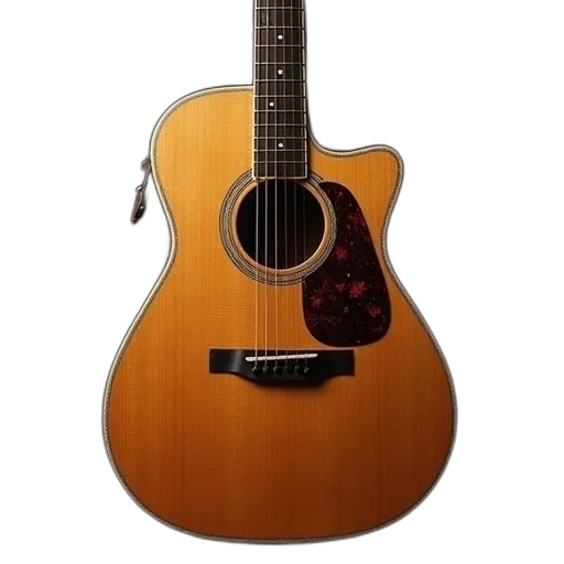 3d render, photorealistic, fender, dread, acoustic, guitar, natural transparent PNG cut-out