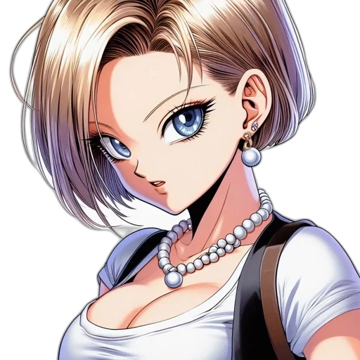 staff, face, jewelry, dress, anime, cartoon, pixel art, concept art transparent PNG cut-out