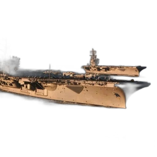 weapon, 3d render, concept art, photorealistic, two, large, naval, ships transparent PNG cut-out