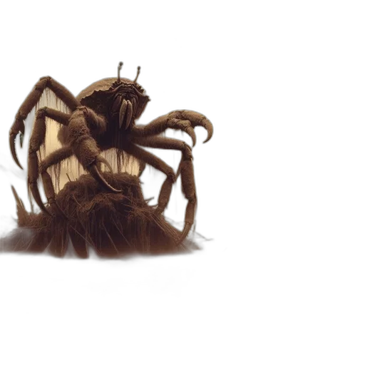creature, animal, hair, mask, 3d render, concept art, photorealistic, watercolor transparent PNG cut-out