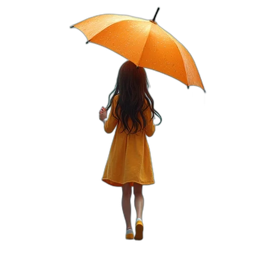 umbrella, dress, jacket, staff transparent PNG cut-out