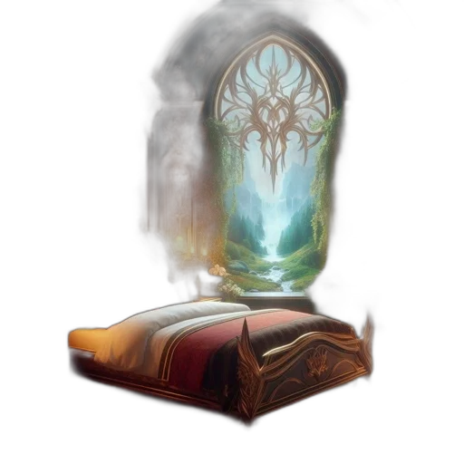 furniture, crown, staff, mask, concept art, fantasy art, 3d render, photorealistic transparent PNG cut-out