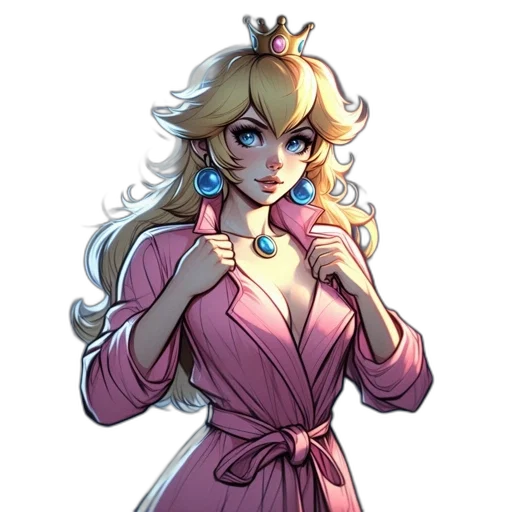 dress, crown, jewelry, staff, pixel art, concept art, vaporwave, fantasy art transparent PNG cut-out