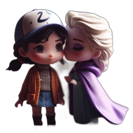 concept art, pixel art, cartoon, fantasy art, two, animated, characters, interact transparent PNG cut-out