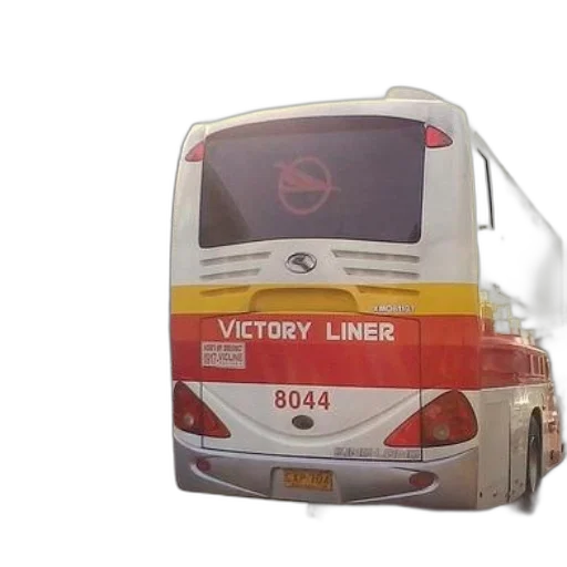 3d render, photorealistic, victory, liner, bus, number, 8044, back transparent PNG cut-out