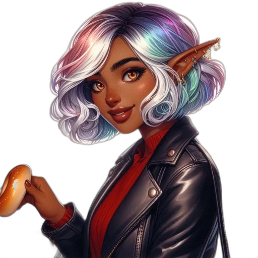 staff, jacket, fantasy art, concept art, comic book art, pixel art, dark, colorful transparent PNG cut-out
