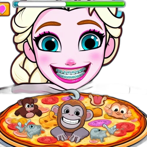 food, concept art, cartoon, 3d render, pastel, animated, character, distinctive transparent PNG cut-out