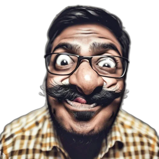 face, mask, staff, creature, cartoon, photorealistic, comic book art, concept art transparent PNG cut-out
