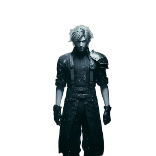 jacket, weapon, staff, sword, concept art, cyberpunk, pixel art, fantasy art transparent PNG cut-out