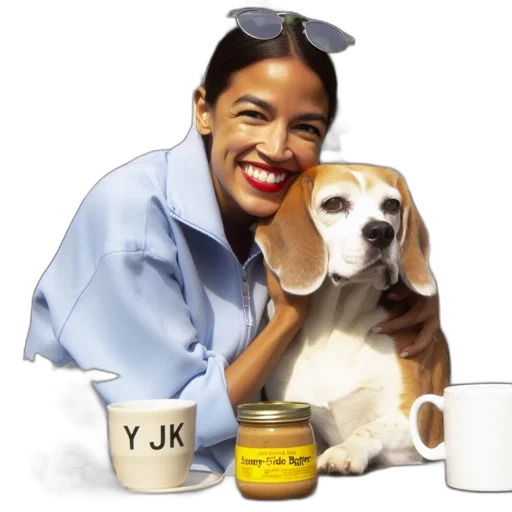 food, animal, smiling, woman, sits, outdoors, her, beagle transparent PNG cut-out