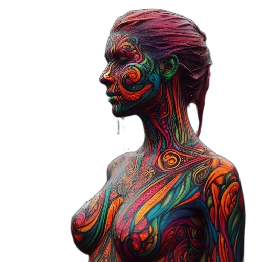 dress, face, mask, jewelry, fantasy art, photorealistic, cyberpunk, concept art transparent PNG cut-out