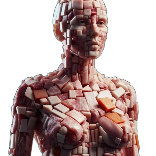robot, face, 3d render, pixel art, cyberpunk, concept art, anthropomorphic, figure transparent PNG cut-out