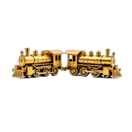 jewelry, crown, pair, gold-colored, toy, trains, intricate, details transparent PNG cut-out